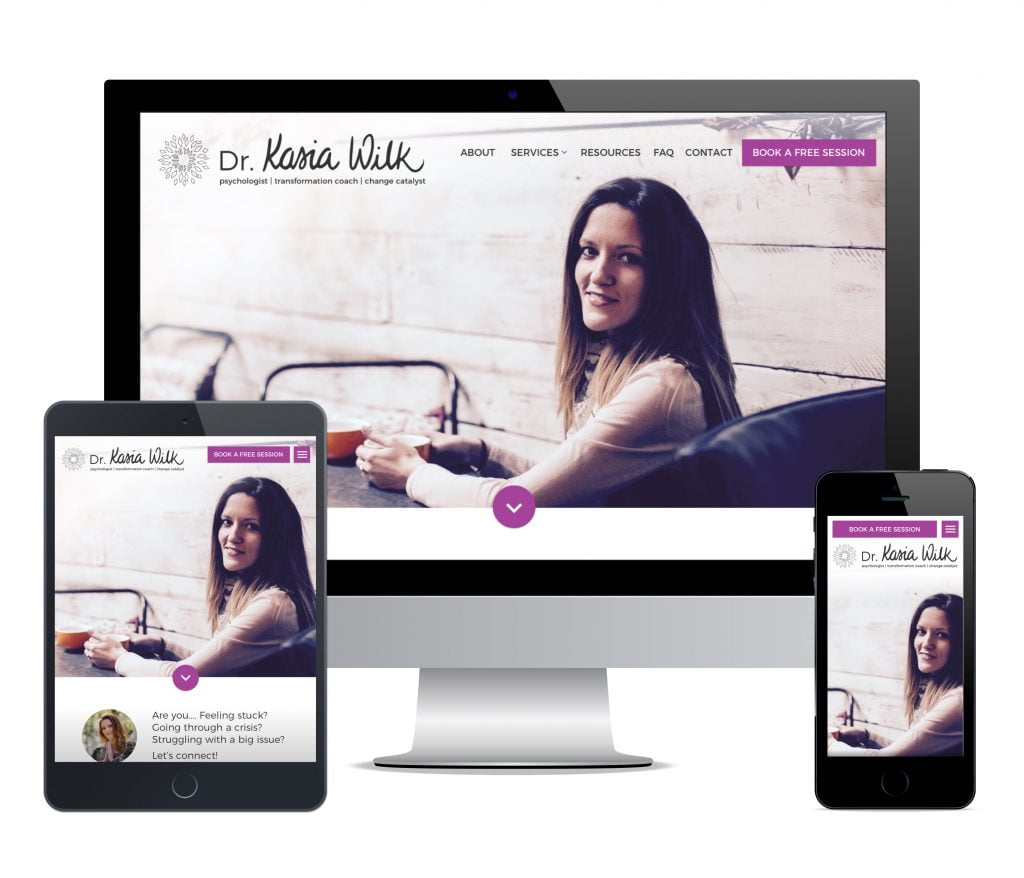 Dr Kasia Wilk, Counsellor web design