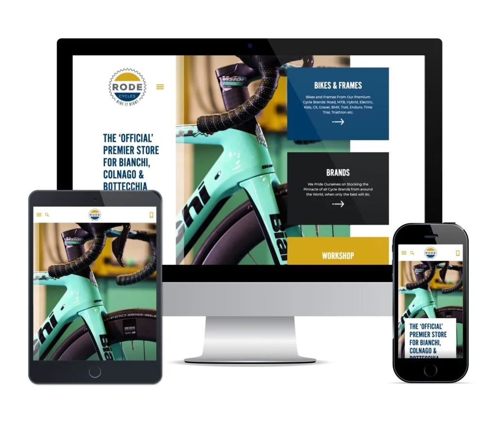 Rode Cycles, Southwell web design